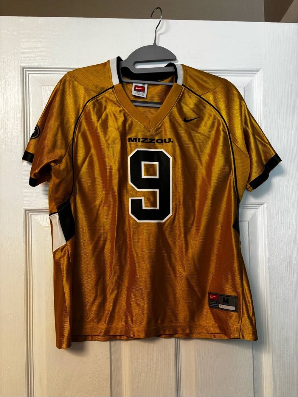 Nike Gold Mizzou Football Jersey